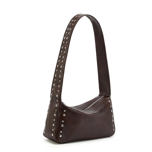 Handbags - 1228 Studded Handbag - Extended Shoulder Strap Design Y2k Shoulder Bag 90s